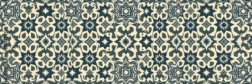 Flat outline moroccan seamless pattern with geometric shapes and intricate details, flat, geometric