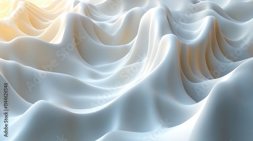 A smooth, undulating surface resembling waves, suggesting tranquility and fluidity.