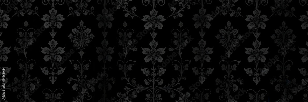 Luxurious black charcoal floral wallpaper with intricate pattern, charcoal, decorative, black Luxurious black charcoal floral wallpaper with intricate pattern, charcoal, decorative, black