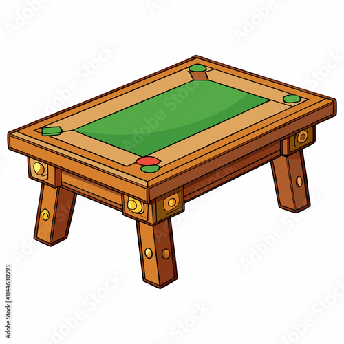 billiard table with balls