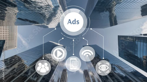 Digital marketing, ad, product ads, promotion of products or services through digital tools. Online advertising concept Internet advertising digital marketing Social media.