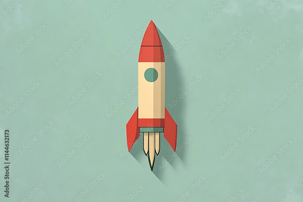 A flat art illustration of a rocket with a sleek and minimalist design, highlighting modern aesthetics and simplicity. A flat art illustration of a rocket with a sleek and minimalist design, highlighting modern aesthetics and simplicity.