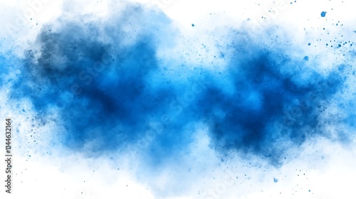 Abstract Blue Watercolor Cloud Background Texture