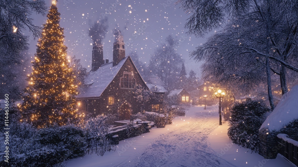 Christmas Eve in a Snowy Village Christmas Eve in a Snowy Village