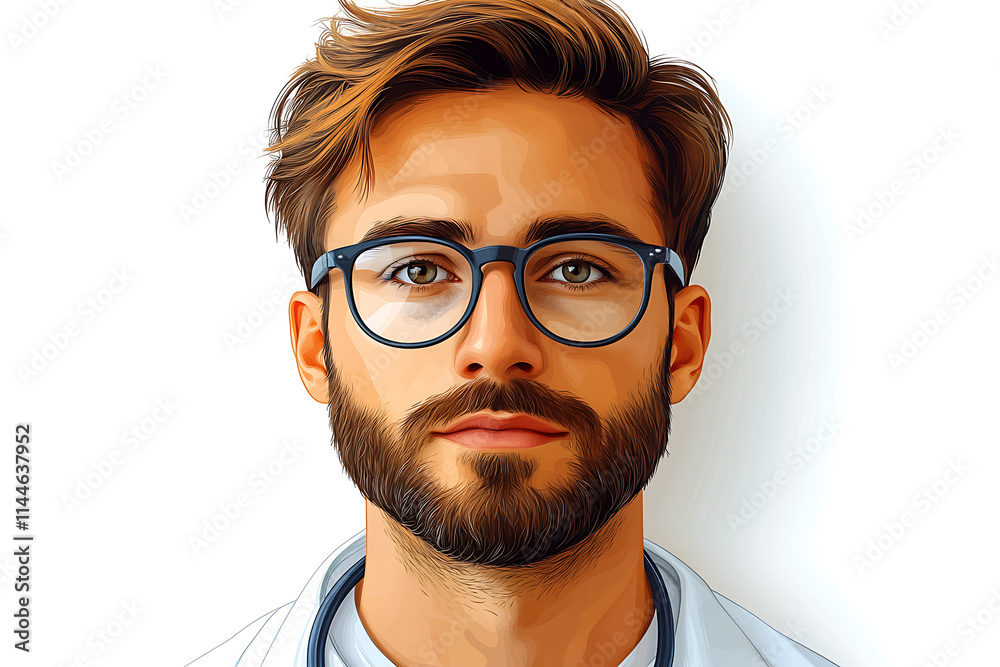 A flat art vector illustration of a male doctor in a modern design style, set against a clean white background. The composition highlights professionalism, healthcare, and simplicity.
A flat art vector illustration of a male doctor in a modern design style, set against a clean white background. The composition highlights professionalism, healthcare, and simplicity.