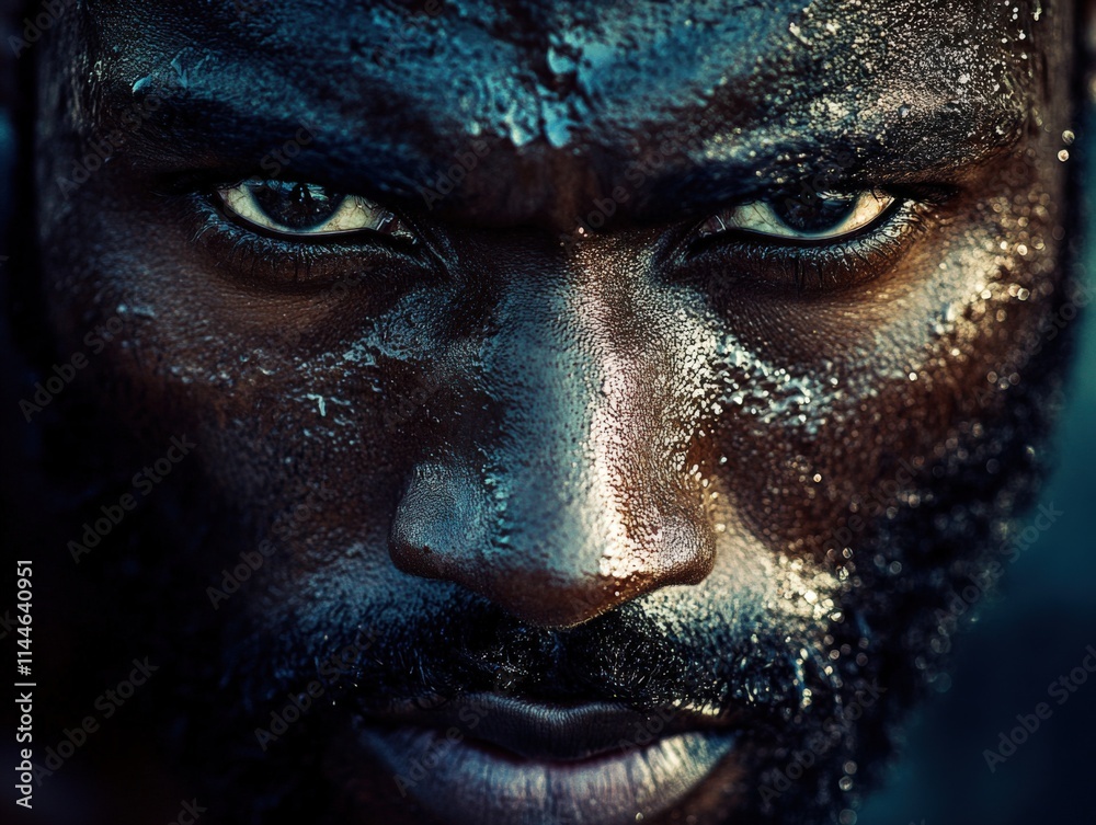Intense Close-Up of a Striking Portrait Intense Close-Up of a Striking Portrait