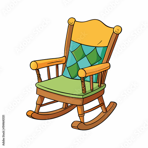 wooden rocking chair