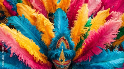 Captivating of Brazilian Carnival Parade with Vibrant Costumed Dancers