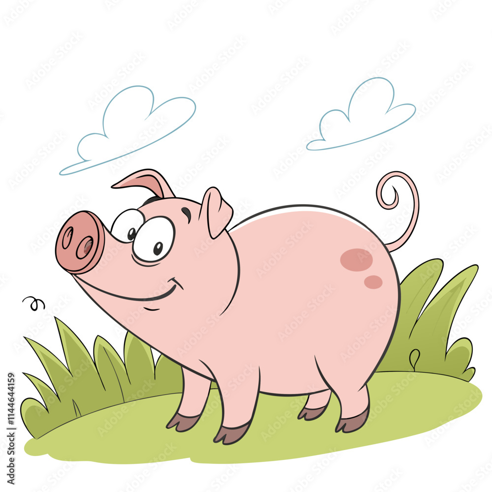 pig in the grass pig in the grass