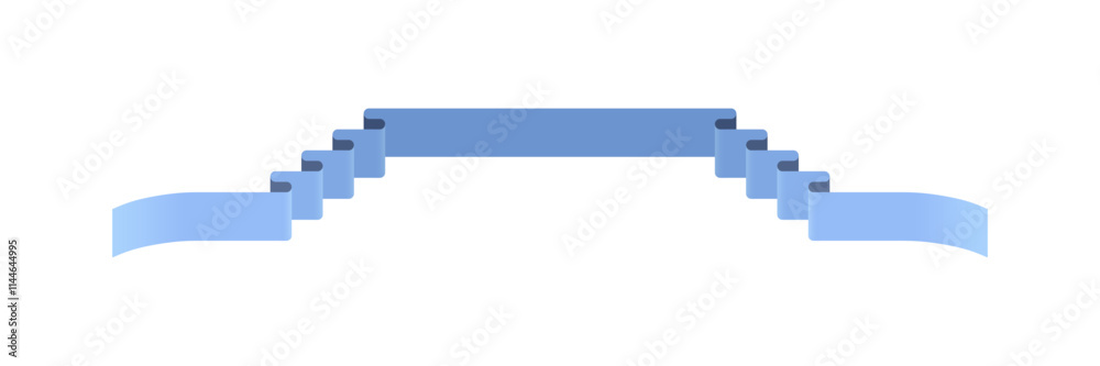 Blue banner ribbon for decorative design. Blue banner ribbon for decorative design.