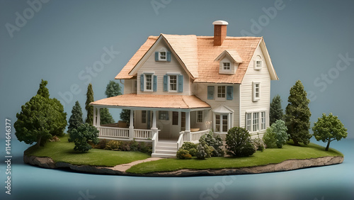 Surreal Real Estate Home Search, Property Investing, and Magnified Miniature House photo