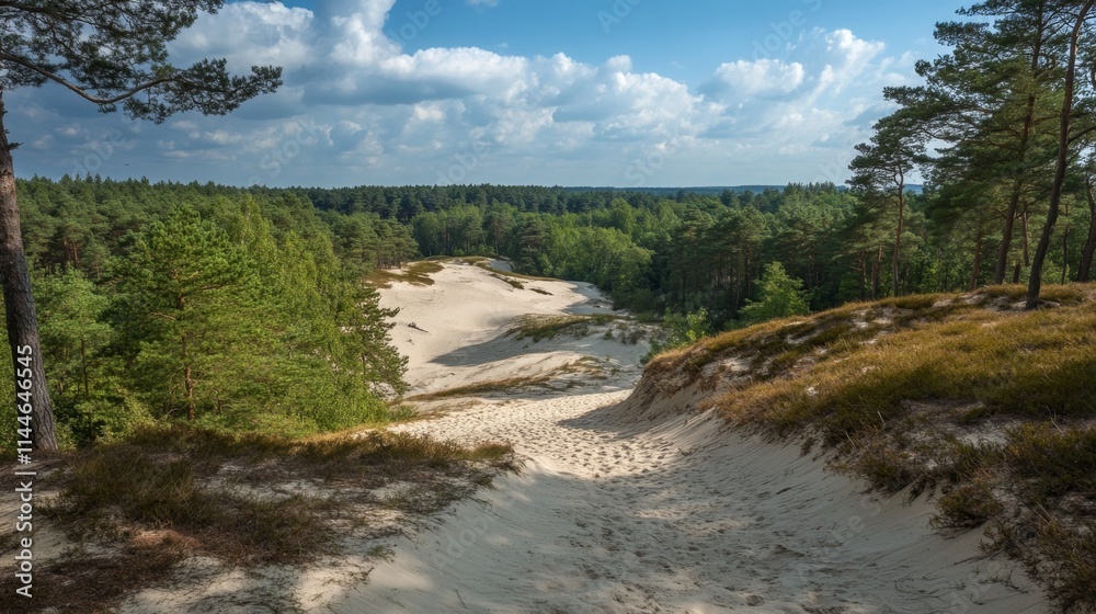 Sand Dunes and Forest Landscape Sand Dunes and Forest Landscape
