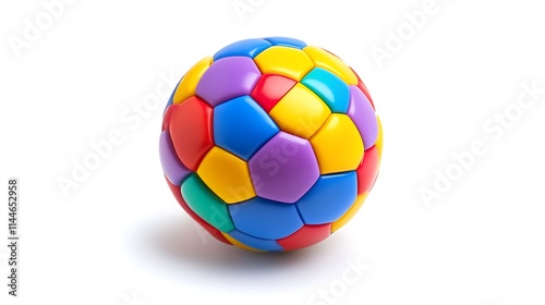 A soft, squishy toy ball designed for toddlers, isolated on a clean white background  photo