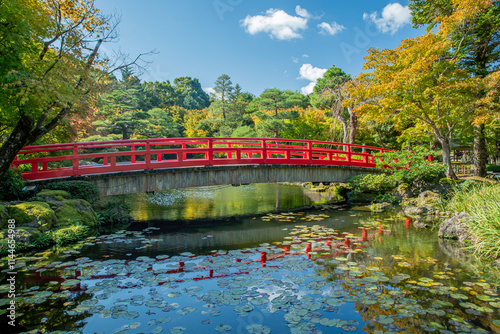 日本の島根県にある由志園の日本庭園 photo