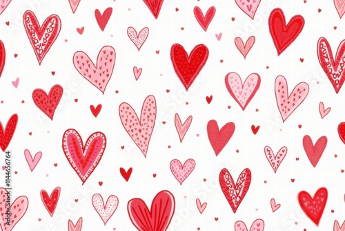 seamless background with hearts