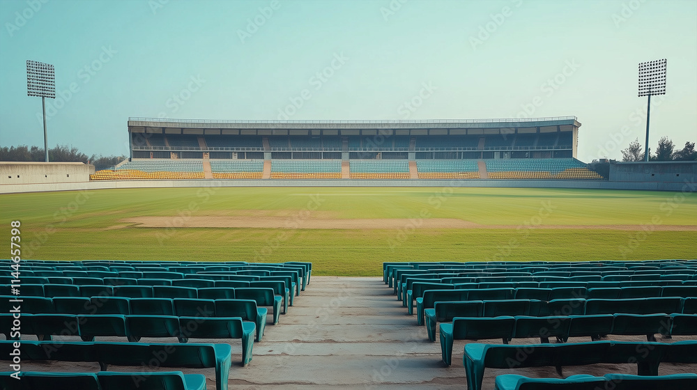 Fototapeta premium Empty Sports stadium background - ai generative