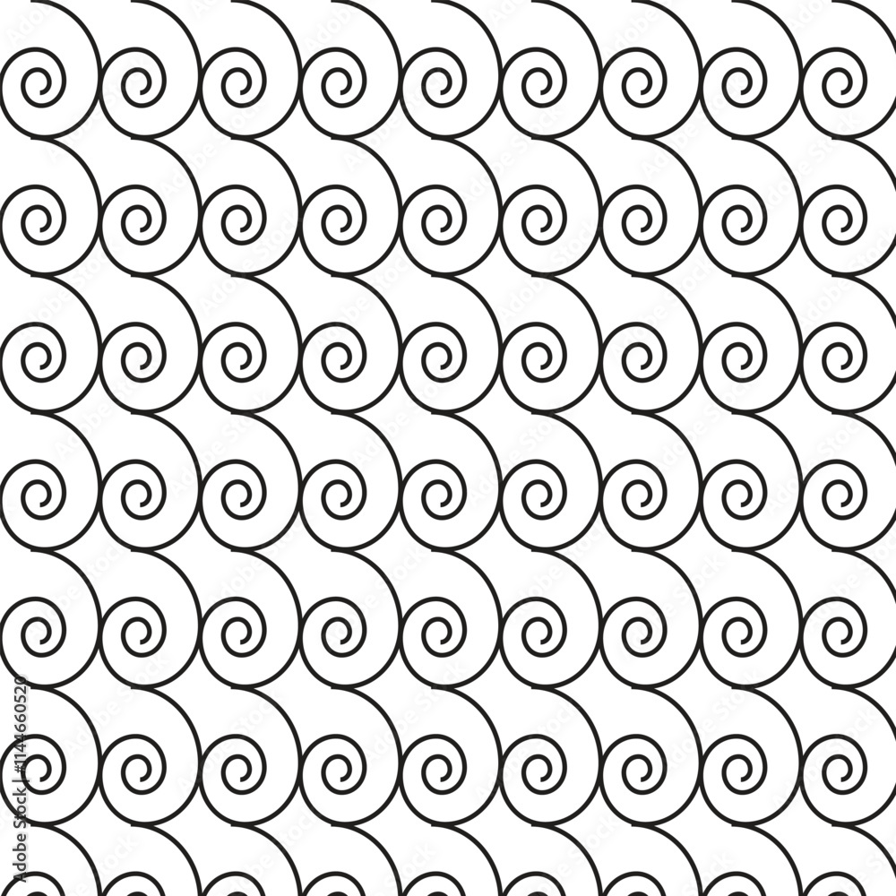 Seamless abstract vector pattern in the form of waves Geometric and modern vintage background Seamless abstract vector pattern in the form of waves Geometric and modern vintage background