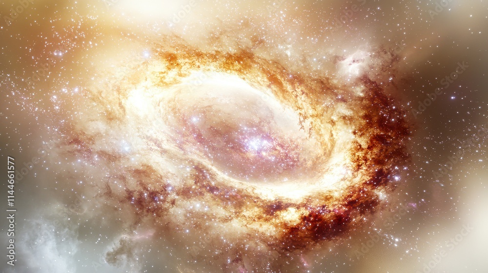 Fototapeta premium Surreal depiction of galaxies as bruises cosmic landscape digital art ethereal environment abstract viewpoint