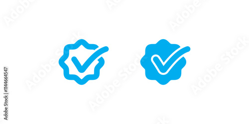 Simple verified icon, Check button icon, verified check mark vector eps.