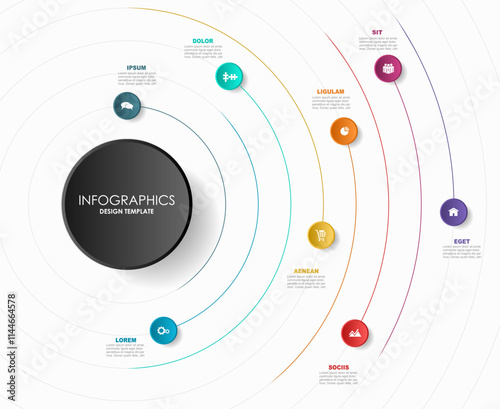 Infographic design template with place for your data. Vector illustration.