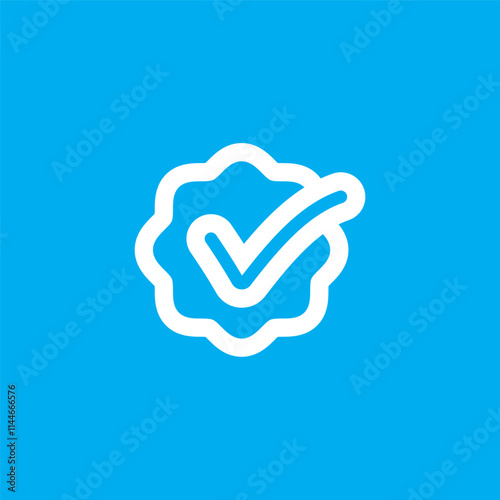 Simple verified icon, Check button icon, verified check mark vector eps.