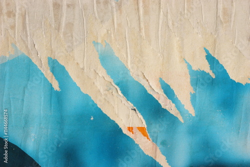 Old ripped torn blank grunge posters backgrounds creased crumpled paper backdrop surface placard empty space for text
