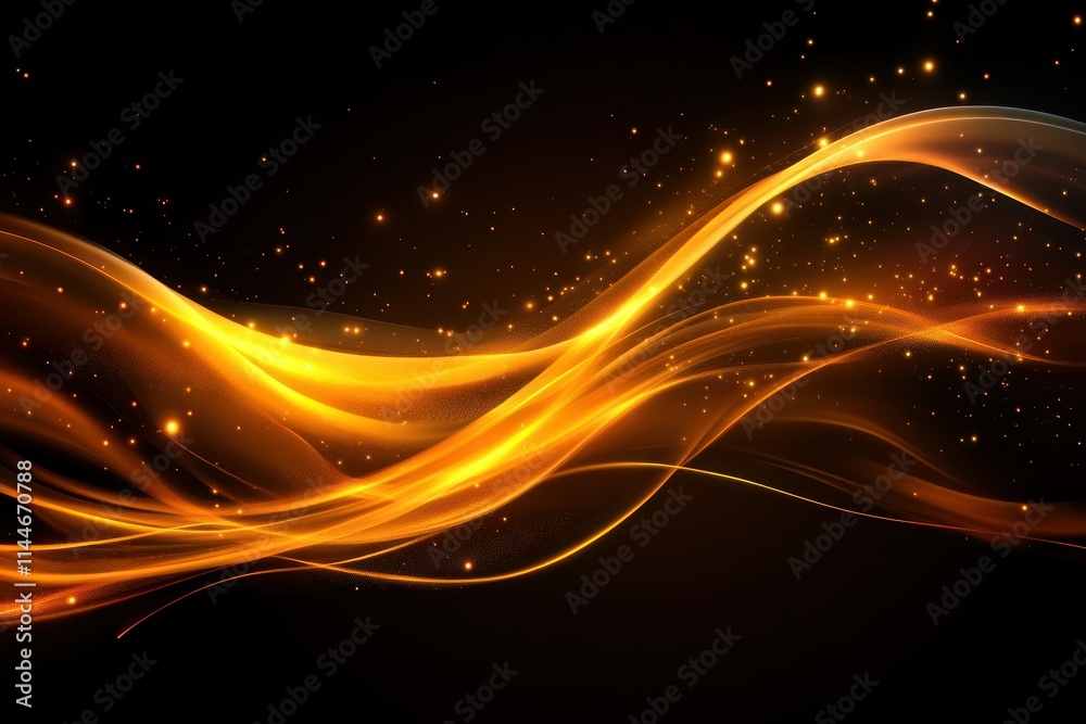 Obraz premium Dynamic Glowing Flames with Sparks in Dark Background