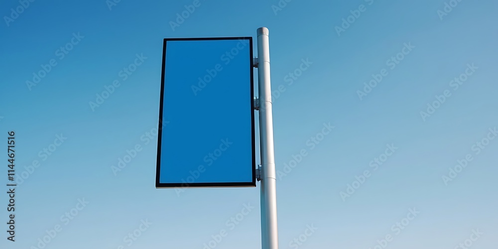 blue billboard mock-up Blank billboard at blue sky background, mock up billboard, large, marketing, 3 blue billboard mock-up Blank billboard at blue sky background, mock up billboard, large, marketing, 3