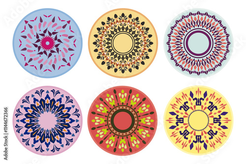 Vector illustration Calm and elegant art pattern with blooming flowers in bright and delicate hues. Classic, original design pattern. Handmade, fabric, background, carpet, wallpaper, textile, ceramic.