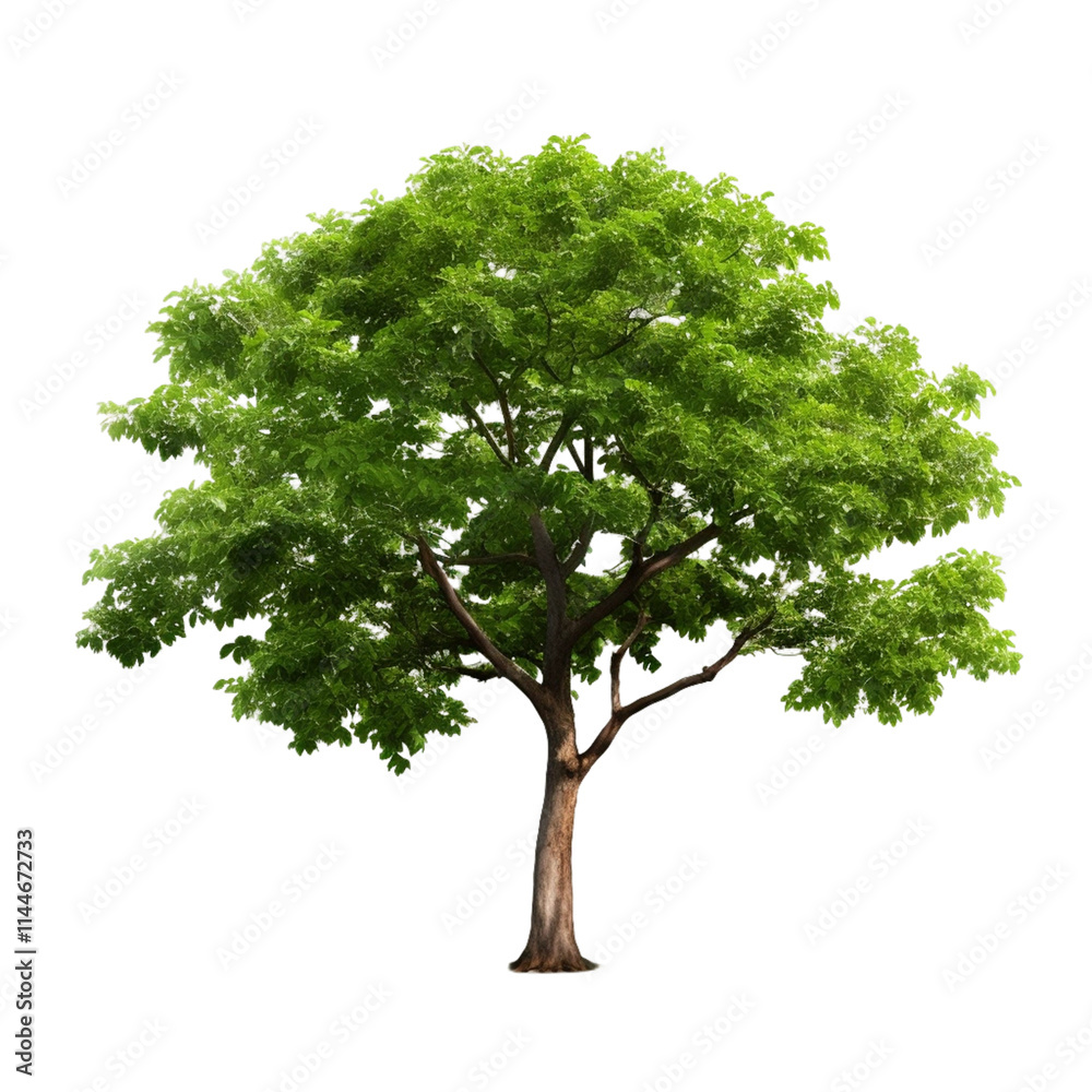 Obraz premium Green tree isolated on white background. Nature, environment, ecology concept.