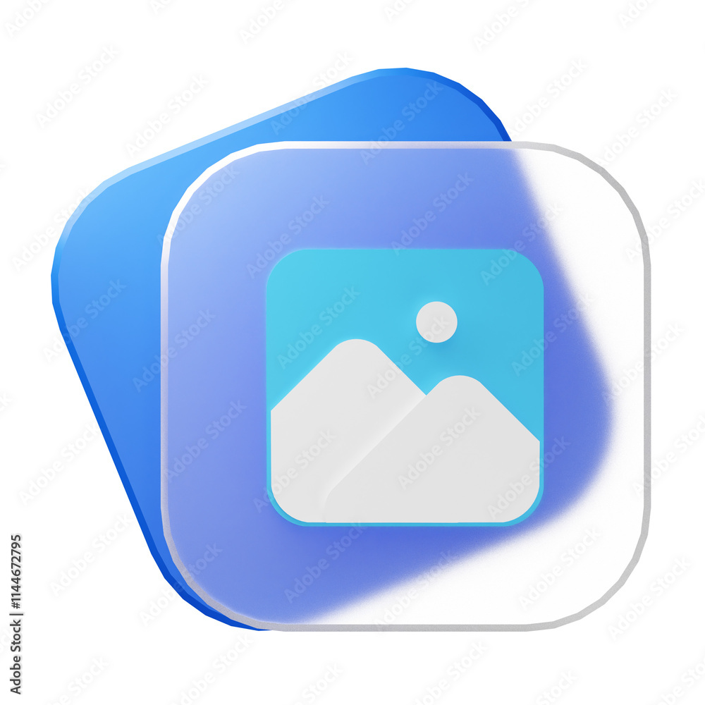 3d glassmorphism image picture gallery icon 3d glassmorphism image picture gallery icon