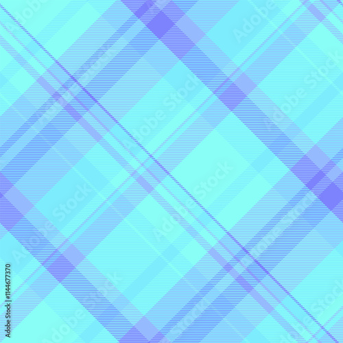 Vivid background textile tartan, stationary pattern texture plaid. Sexy seamless fabric check vector in blue and teal colors.