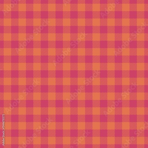 Horizontal check textile fabric, day background tartan seamless. Product texture pattern vector plaid in red color.