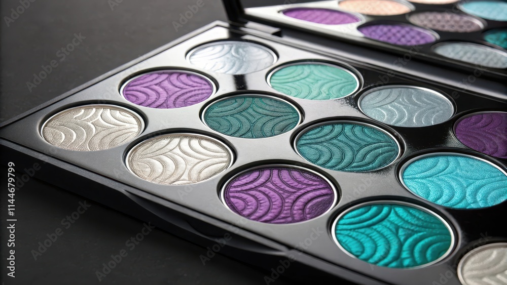 Naklejka premium Futuristic Metallic Palette Art Piece Displayed