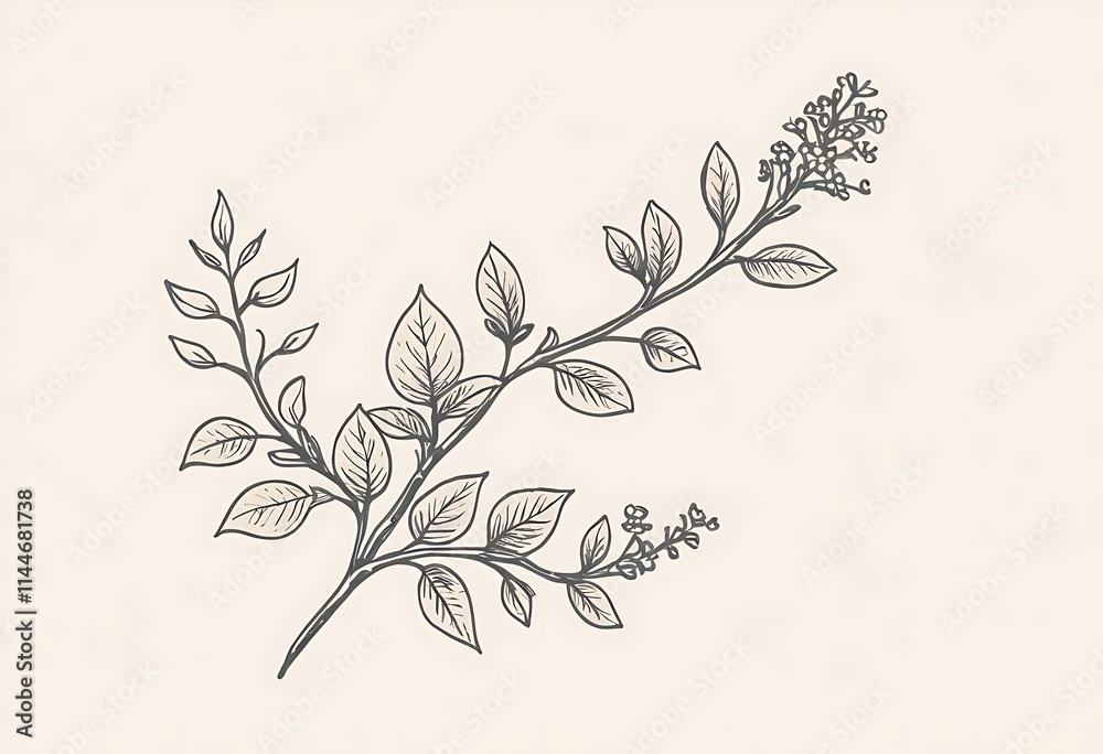 set of wildflowers and herbs.Floral elements isolated watercolor hand draw flowers background herb, 8