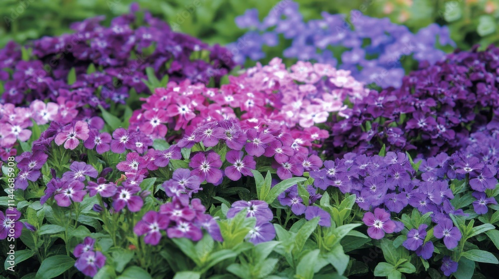 Vibrant Spring Flowers in Shades of Purple and Pink Blooms Vibrant Spring Flowers in Shades of Purple and Pink Blooms
