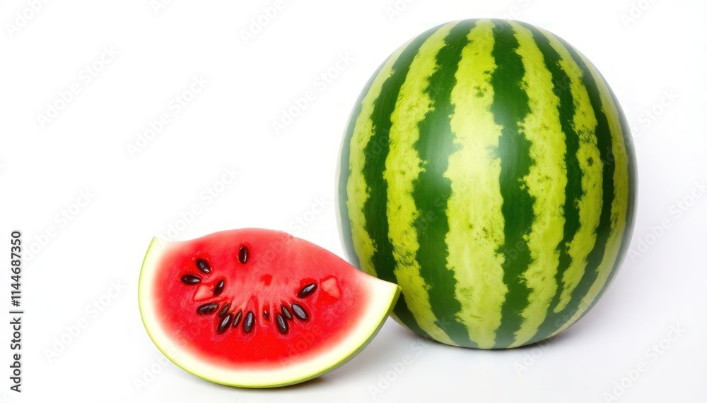 Watermelon Isolated On White Background Watermelon Isolated On White Background