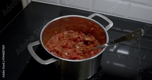minced meat dish in a saucepan