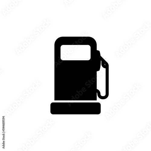 Simple gas station glyph icon petrol and fuel pump sign vector eps.