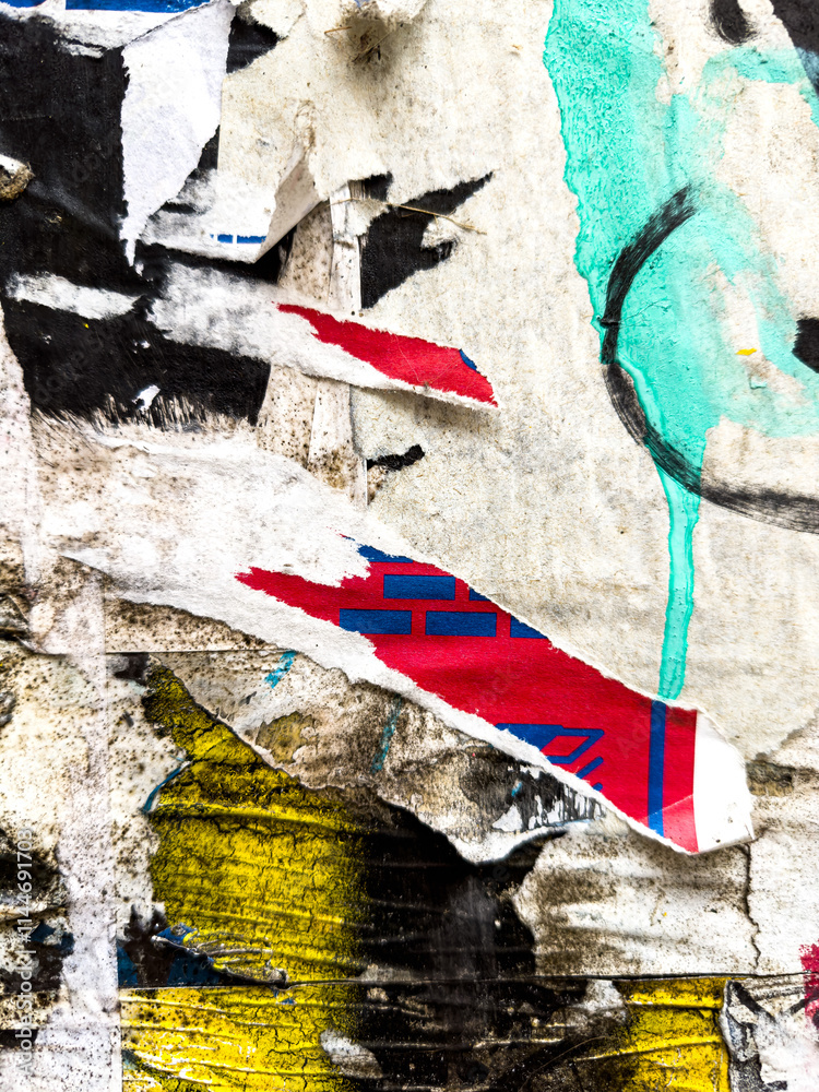 Captivating Grunge Textures of Old Posters as Backgrounds