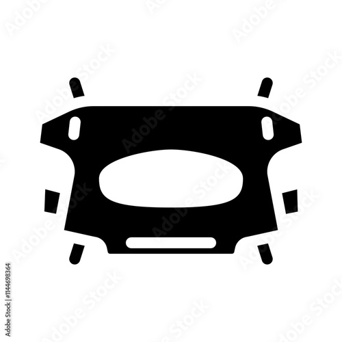 windshield snow cover accessory glyph icon vector. windshield snow cover accessory sign. isolated symbol illustration