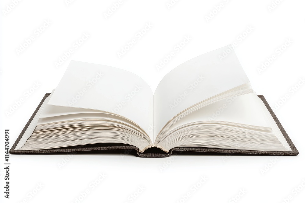 Open white book with blank pages, isolated on a clean white background Open white book with blank pages, isolated on a clean white background