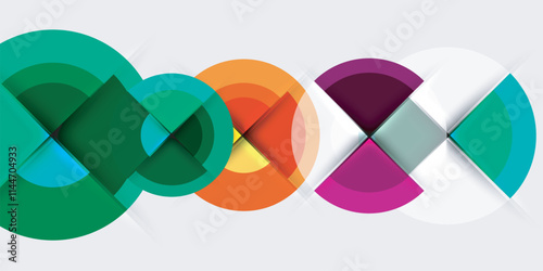 Target circle geometric abstract shapes. Vector Illustration For Wallpaper, Banner, Background, Card, Book Illustration, landing page