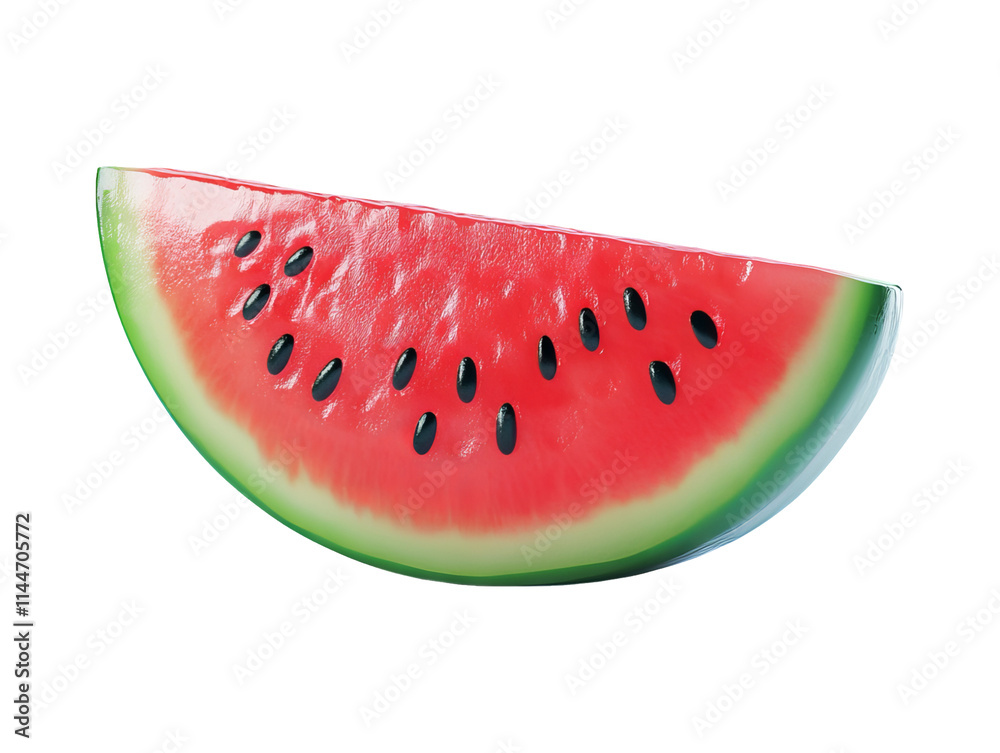 Fresh Watermelon Slice Isolated on Transparent Background Fresh Watermelon Slice Isolated on Transparent Background