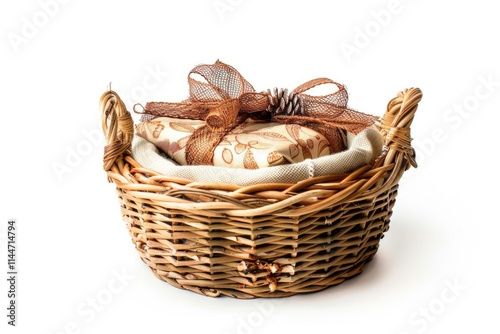gift basket on white background