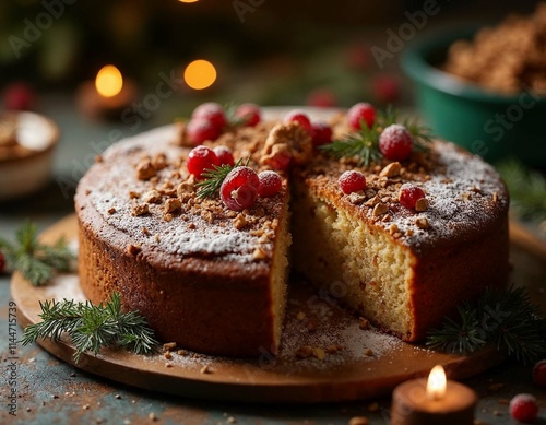 Wallpaper Mural Traditional Christmas cake Torontodigital.ca