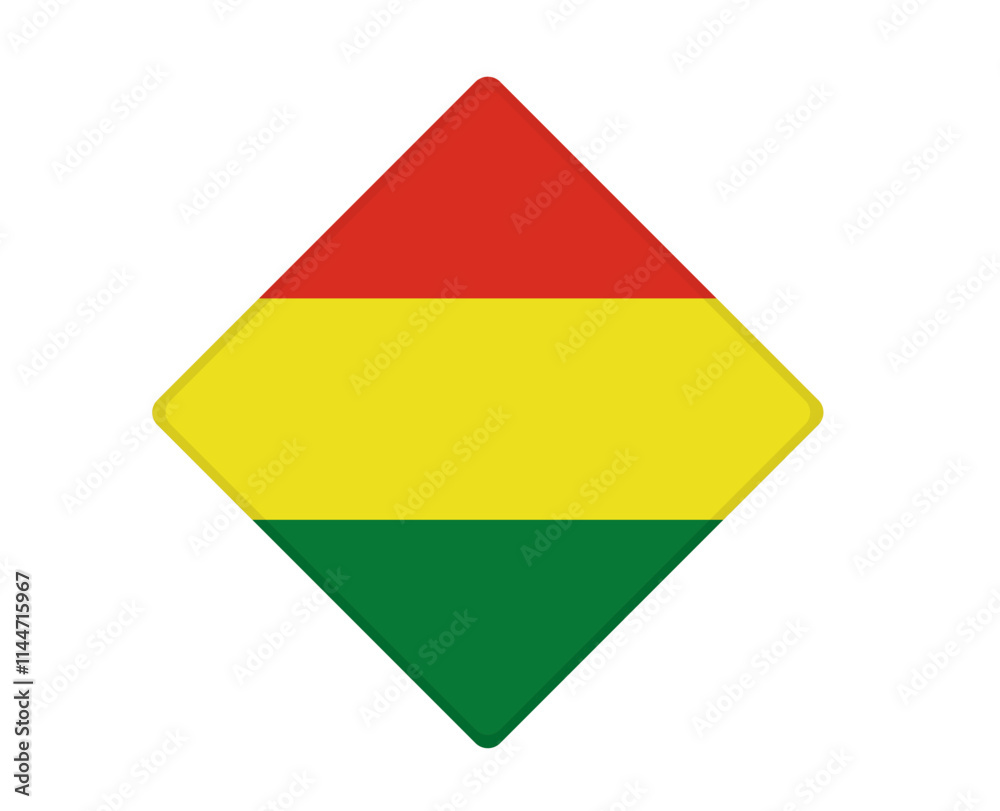 Bolivia flag square shaped. vector Bolivia flag square shaped. vector