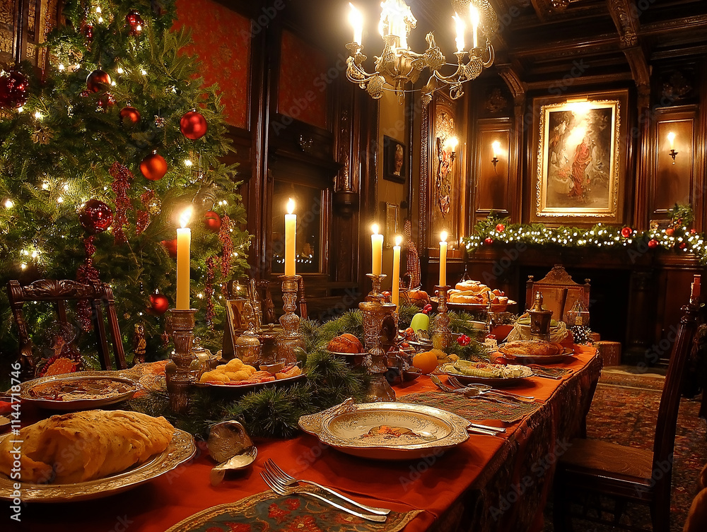Festive Christmas Dinner Table