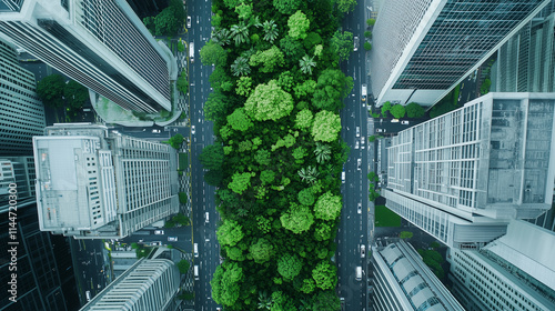 Urban Oasis: Aerial View of...