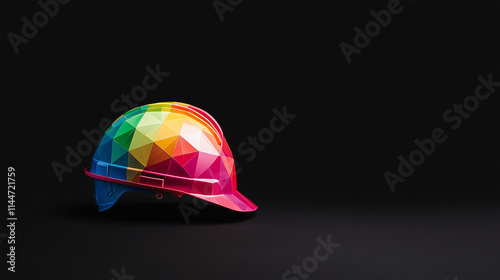 Rainbow Hard Hat: A vibrant...